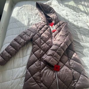 Andrew Marc Purple Metallic Puffer